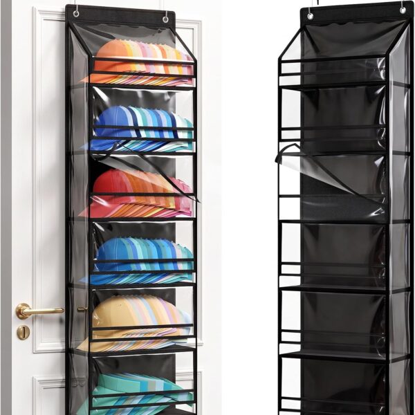 6-Tier Clear Over-the-Door Hat Organiser