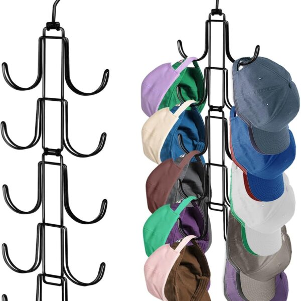 Foldable Hat Keeper with 10 Hooks