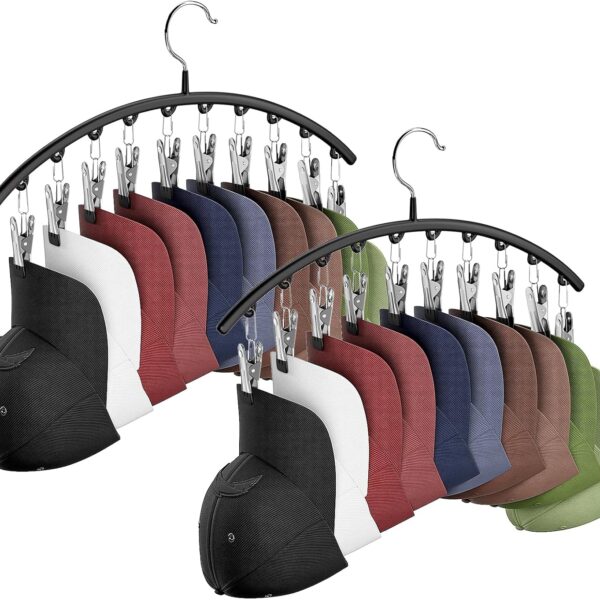 2-Pack Cap Hanger for Wardrobe Display